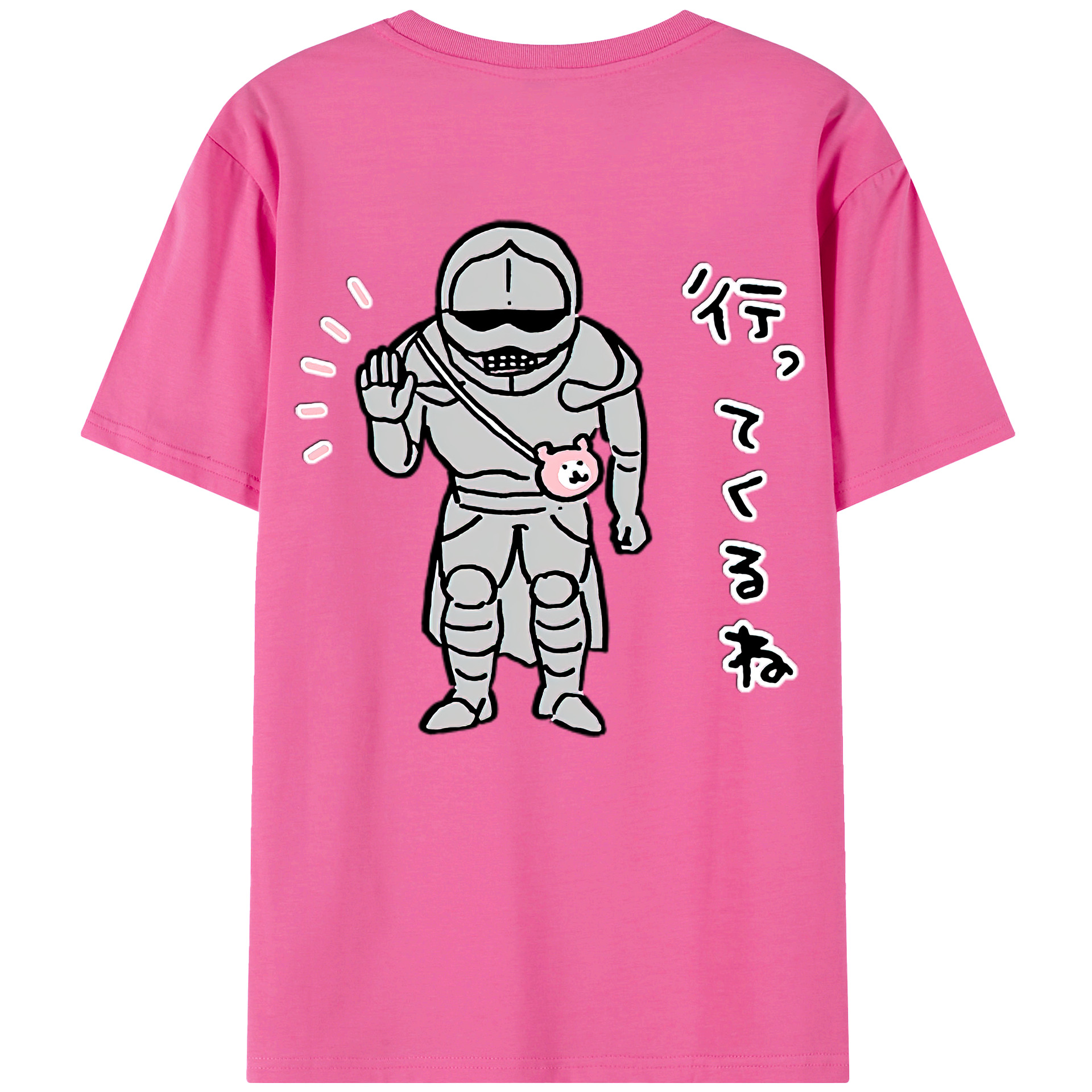 （画像用） ちいかわ 労働の鎧さん Chii-kawa Mr. Armor of Labor レディース半袖Tシャツ(バックプリント)